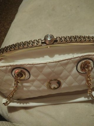 Bolso Tous Piel Blanco y Dorado