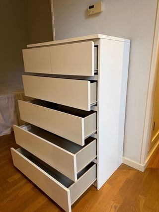 Cómoda MALM 6 cajones Ikea Blanca
