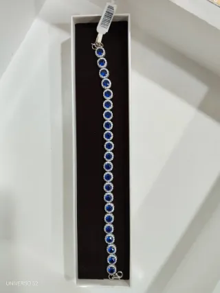 Pulsera plata y piedras
