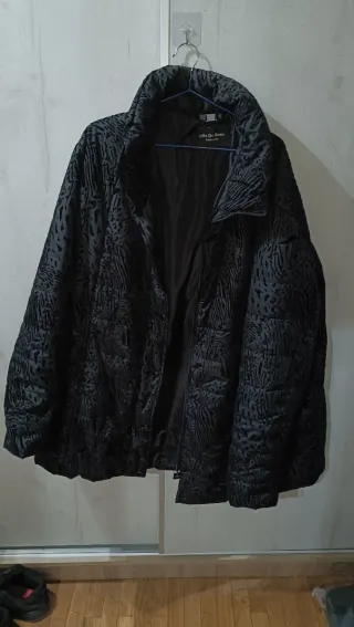 Abrigo Leopardo Negro Talla XL