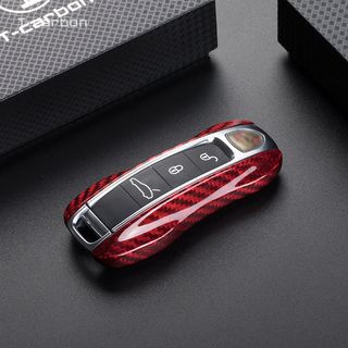CARCASA LLAVE DE CARBONO PORSCHE NUEVO ROJO