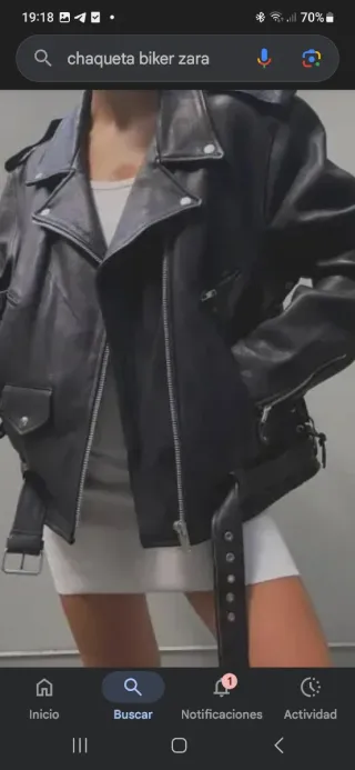 Cazadora Biker Negra XL Nueva