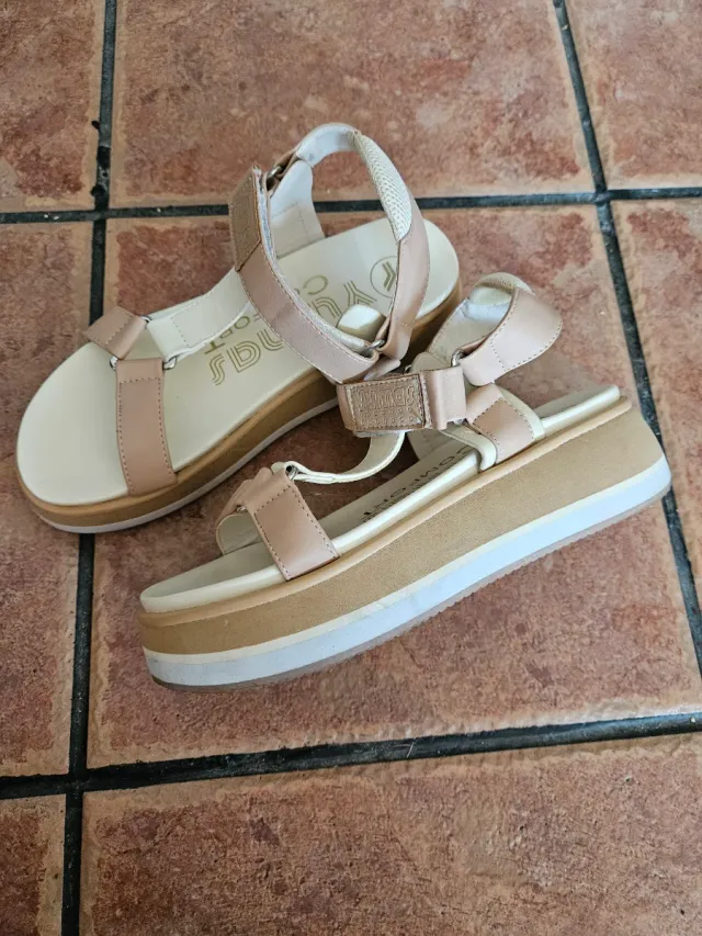 Sandalias Yumas Mujer Talla 37 Beige
