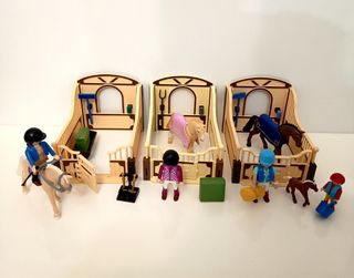 Playmobil Establos con caballos y figuras