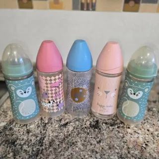 TODO EL lOTE. Lote 5 Biberones Suavinex premium +1