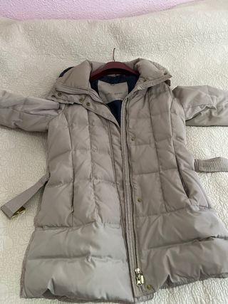 Abrigo Zara Basic Beige Invierno