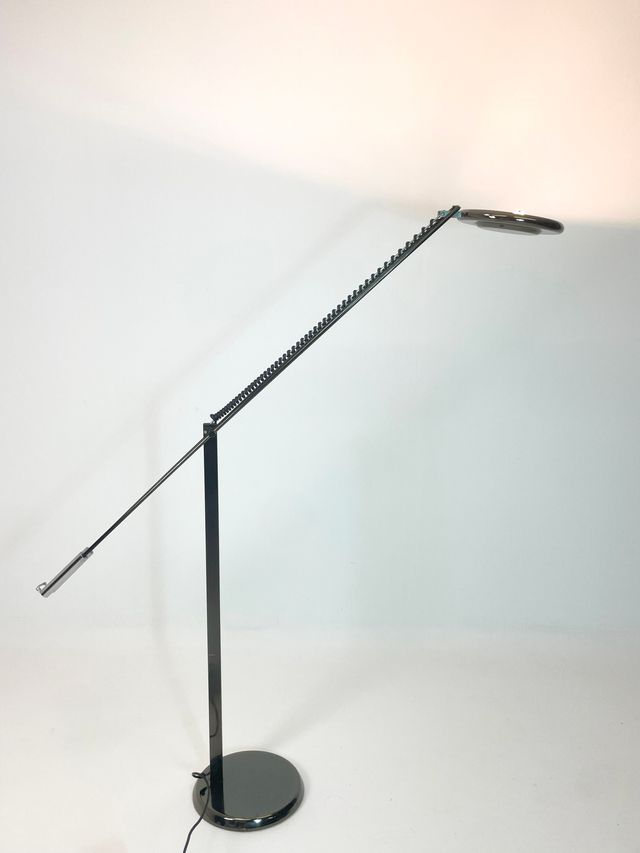 Lampada da terra in metallo anni '70