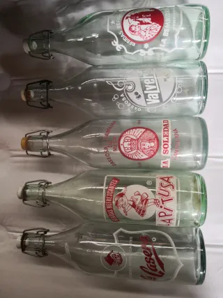 5 Bottiglie Gassosa Vintage