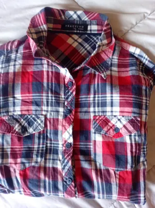Oferta/Camisa de cuadros REACTIVO Talla 38 Mujer