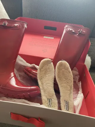 Botas Hunter Rojas Originales +plantillas hunter