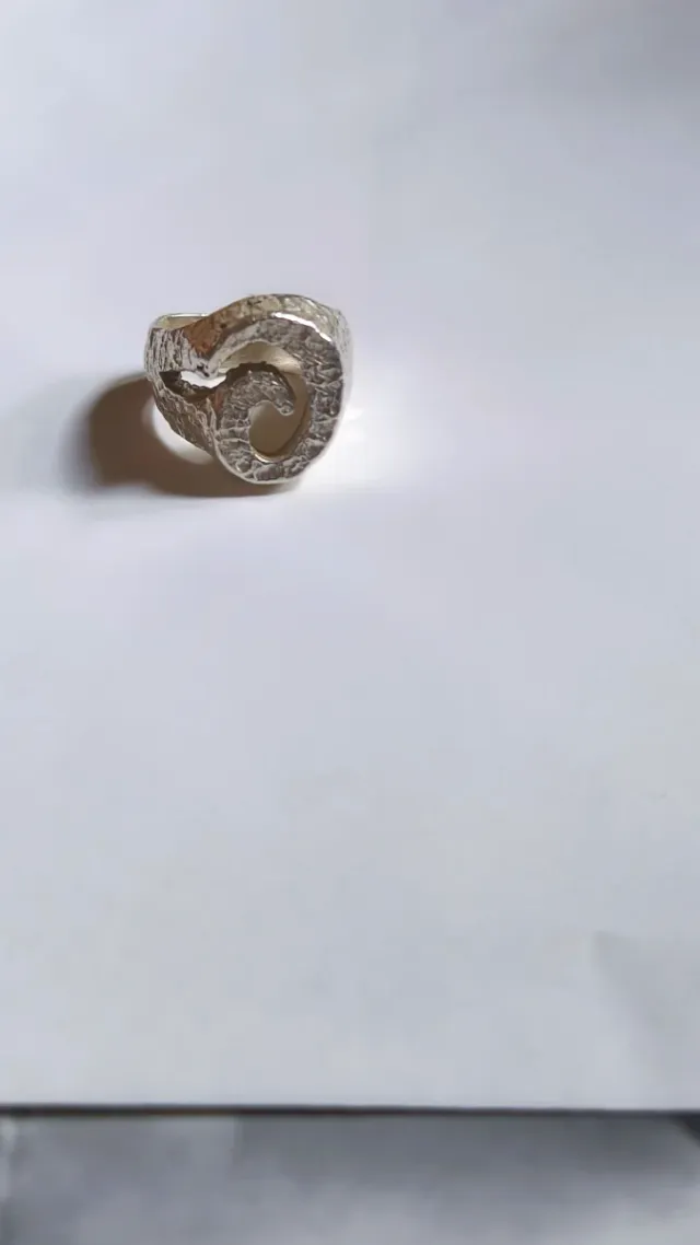 Anello Argento 925 Monogramma Lettera