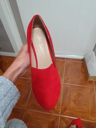 Zapato tacón rojo