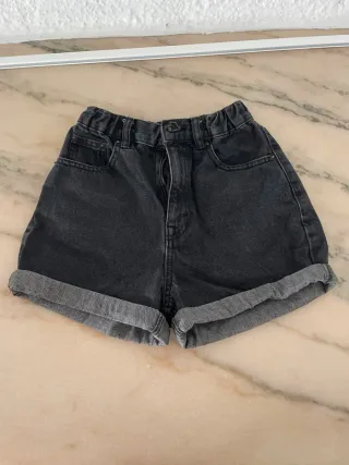 Pantalones cortos vaqueros negros mujer