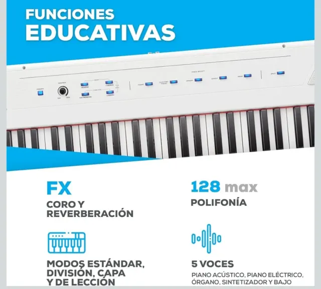 Piano Eléctrico Alesis Recital + Soporte