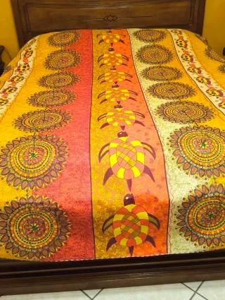 Copriletto matrimoniale con tartarughe