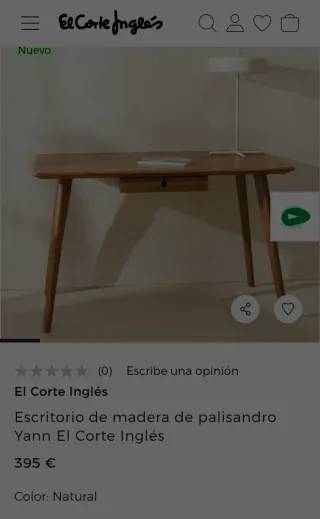 Escritorio de madera con cajón