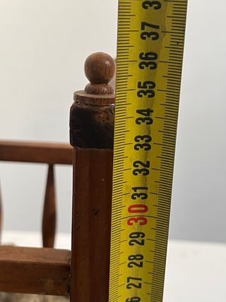 Cuna de Juguete Antigua Madera Oscura