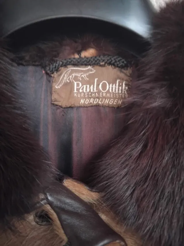 Cappotto lungo in volpe argentata