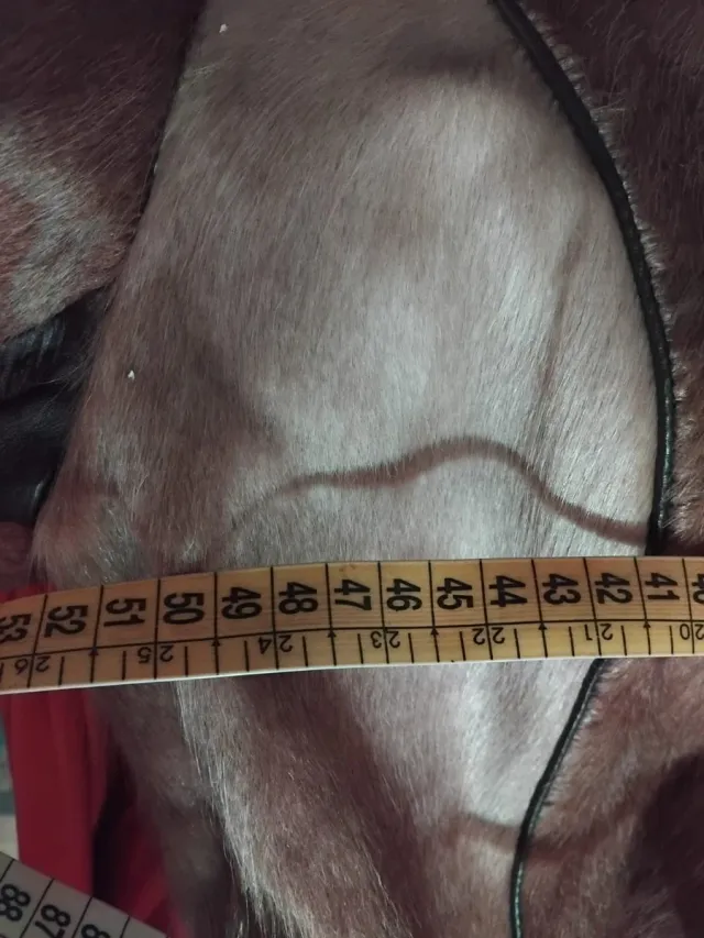 Cappotto lungo in volpe argentata