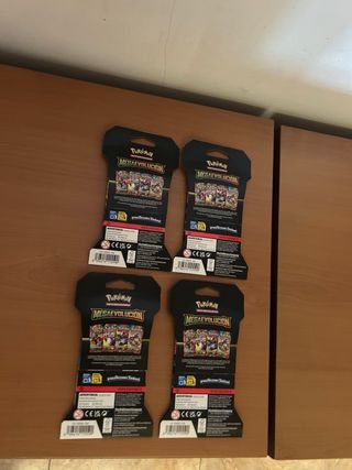 4 Sobres Pokemon Megaevoluciones Blister