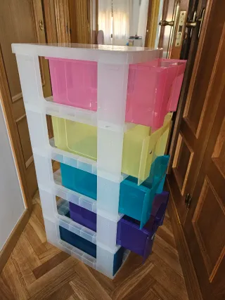 Cajonera Plástico Colores 4 Niveles