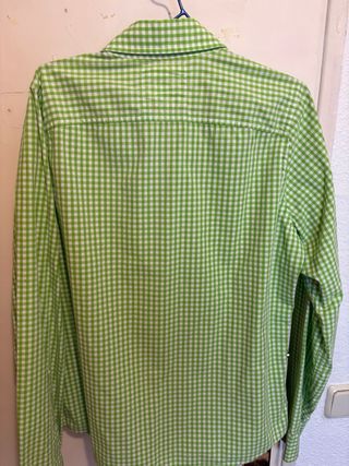 Camisa cuadros verde Hollister Talla M