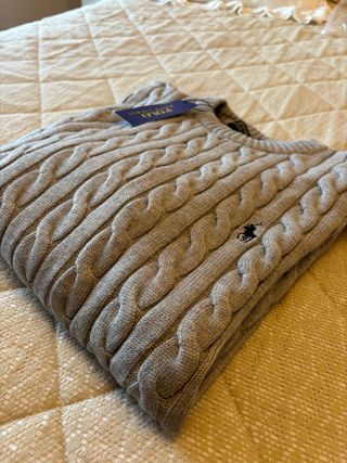 Jersey Polo Ralph Lauren Gris Trenzado