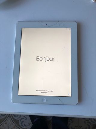 iPad Apple Blanco Pantalla Rota