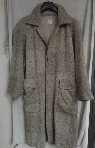 Cappotto Seventy Beige/Grigio lungo