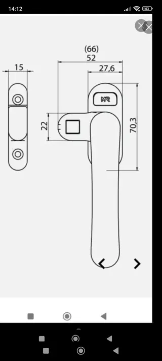 Manetas aluminio MR cierre presión