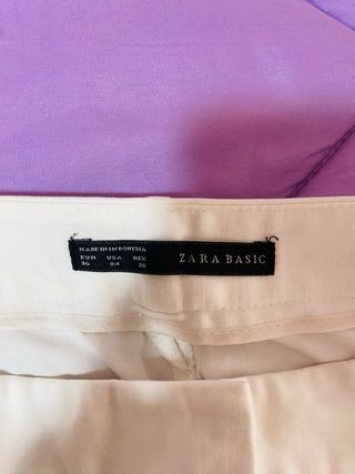 Pantalón blanco Zara Talla 36