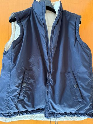 Gilet Uomo Double Face Beige/Nero