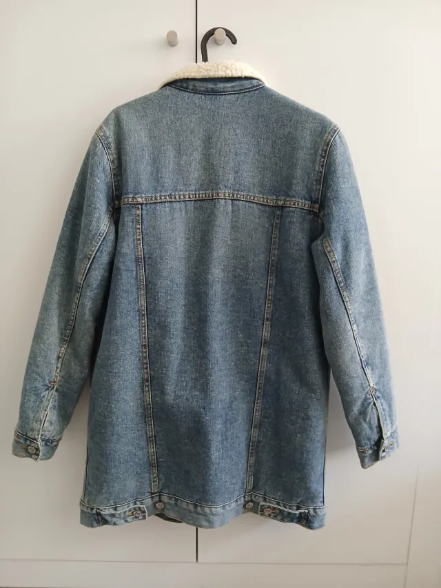 Cazadora larga vaquera con borrego T.36