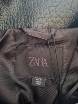 Cazadora Biker Zara Negra Talla L