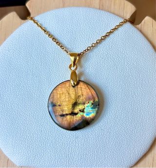 Colgante Espectrolita labradorita Multicolor