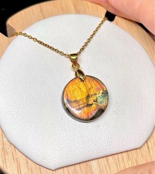 Colgante Espectrolita labradorita Multicolor