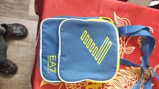 Bandolera Emporio Armani Azul y Amarillo