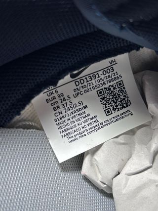 Nike Dunk Low Tg 39 Blu/Grigio