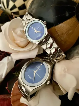 Pareja de Relojes Stevenson Quartz Azul/Plata