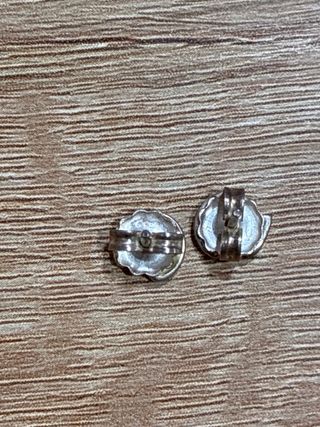 Juego de pendientes y colgante plata figura setas