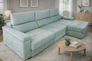 ¡¡Sofá Chaiselongue Moraleja Verde Agua!!