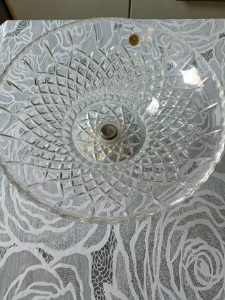 Alzata cristallo e argento 925