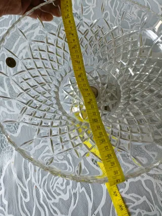 Alzata cristallo e argento 925