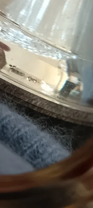 Alzata cristallo e argento 925