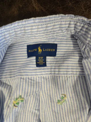 Camisa Ralph Lauren Rayas Verdes T3