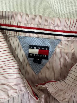 Camicia Tommy Hilfiger a righe rosa