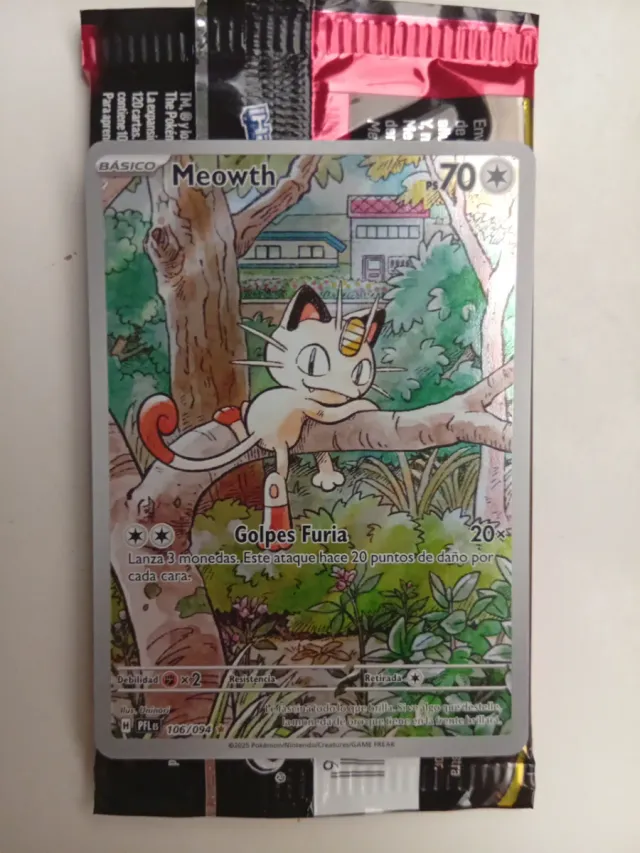 Carta Pokémon Meowth Full Art 106/094