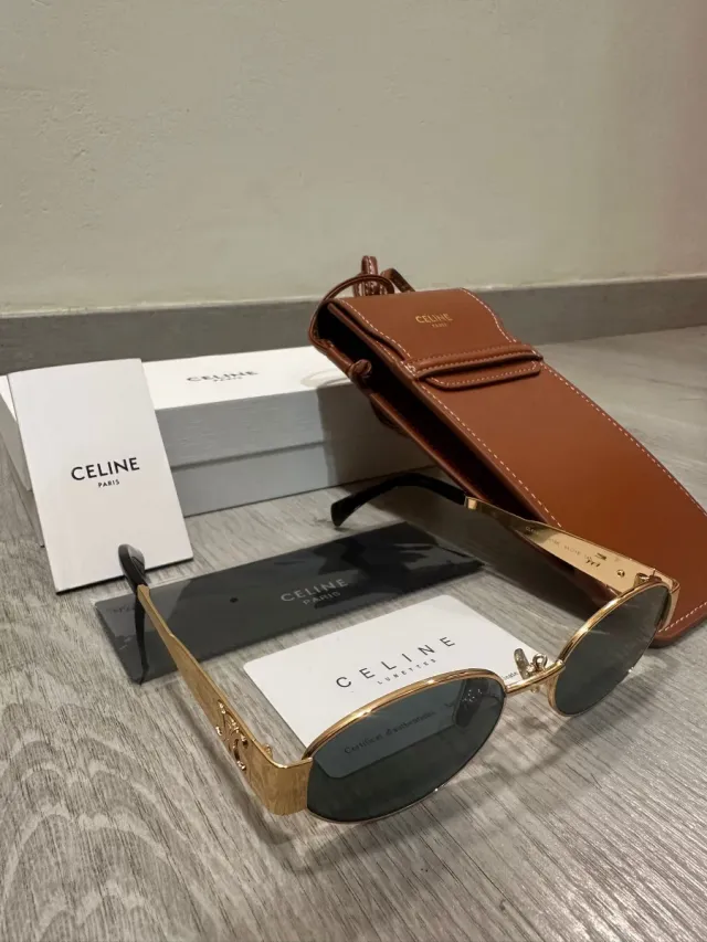 Occhiali da sole CELINE Triomphe Oro Verde