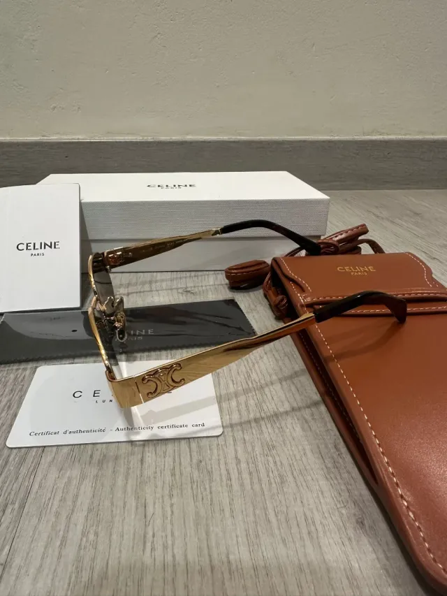 Occhiali da sole CELINE Triomphe Oro Verde