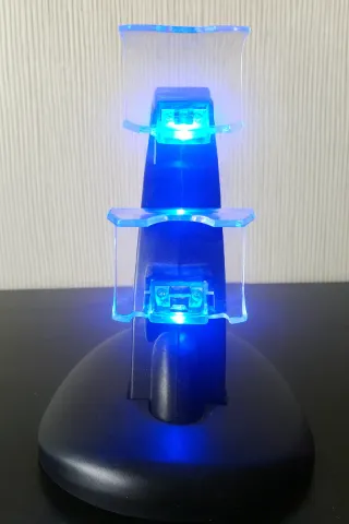 Base Carga Doble Mandos PS4 Azul LED